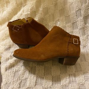 SOLD!!! Crown & Ivy suede ankle booties 8.5